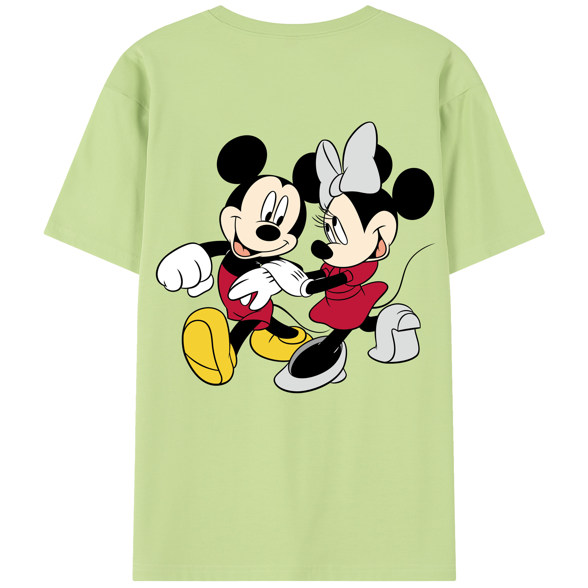 （画像用） ミッキーマウス Mickey Mouse 綿100％半袖Tシャツ（背面プリント）